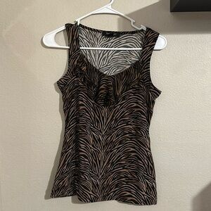 White House Black Market animal print top